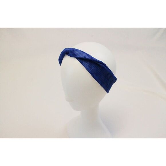 Blue Houndstooth Twist Headband - Picture 2 of 4
